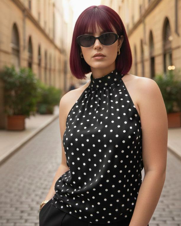 Polka Halter Top